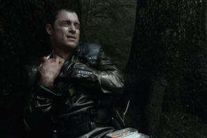 dewy forest, dying man