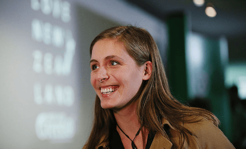 Eleanor Catton at the Green Party campaign launch at Sir Paul Reeves Building on August 17, 2014 in Auckland, New Zealand.
