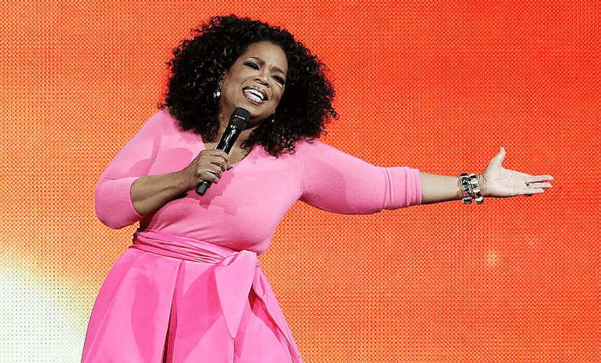Oprah Winfrey on stage during her An Evening With Oprah tour on December 12, 2015 in Sydney.  (Photo by Mark Metcalfe/Getty Images) 
