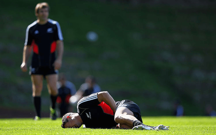 during a New Zealand All Blacks IRB Rugby World Cup 2011 captain's run at Wellington Regional Stadium on October 1, 2011 in Wellington, New Zealand.