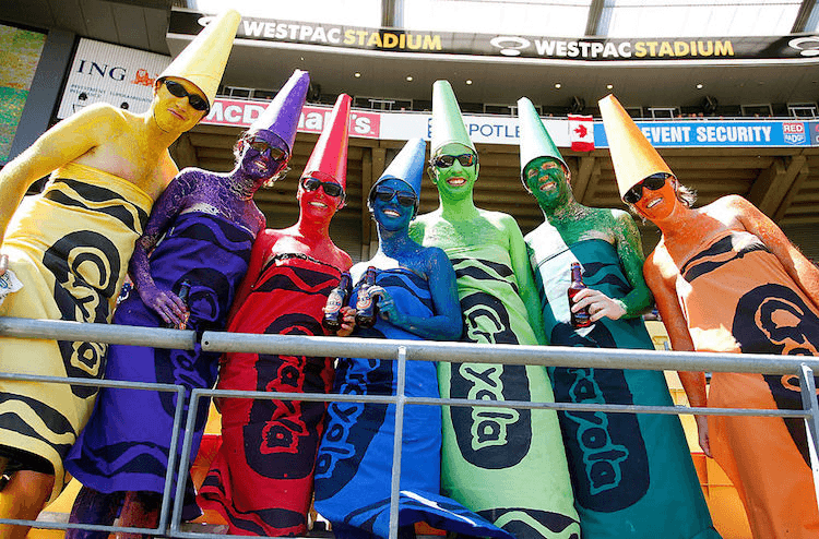 The Sevens crowd in more colourful times. (Photo by Marty Melville/Getty Images)