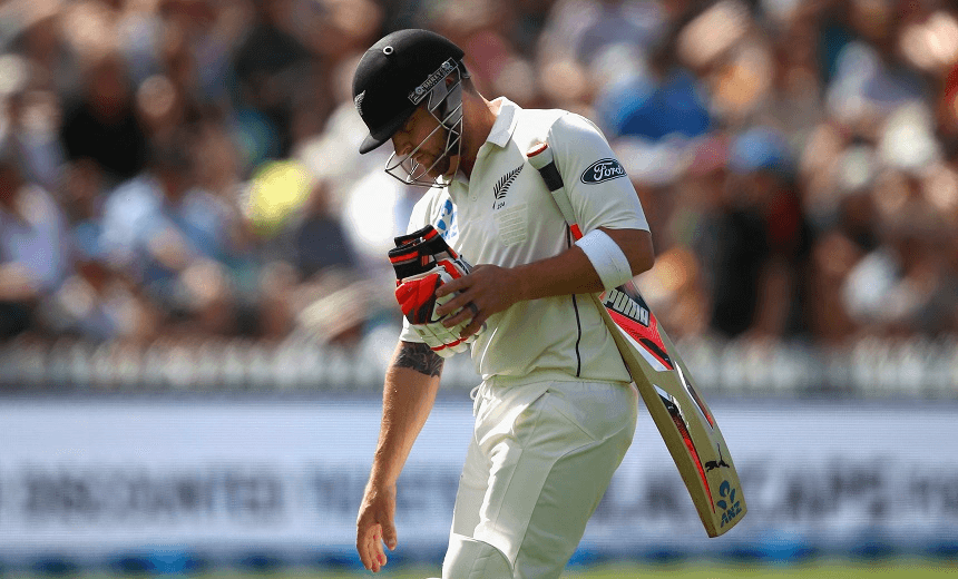 HOW’S THIS FOR NOSTALGIA? BRENDON MCCULLUM WALKS OFF DEJECTED, ALONE, AND OUT. 
