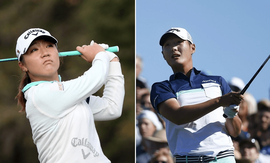 Lydia Ko, left, and Danny Lee. 

