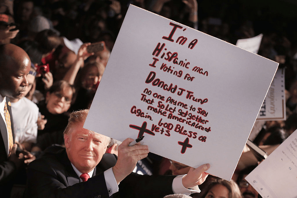FORT WORTH, TX - FEBRUARY 26:  Republican presidential candidate Donald Trump signs autographs for fans at a rally at the Fort Worth Convention Center on February 26, 2016 in Fort Worth, Texas. Trump is campaigning in Texas, days ahead of the Super Tuesday primary.  (Photo by Tom Pennington/Getty Images)