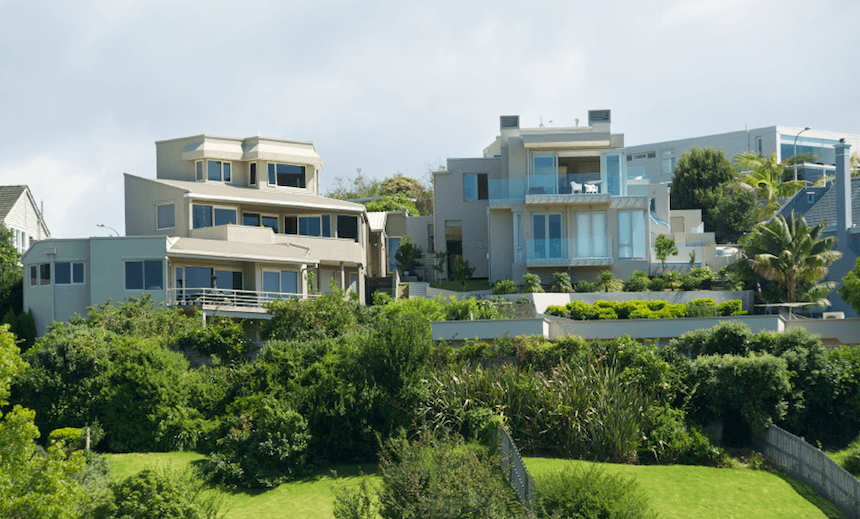 Housing in Orakei, in Auckland’s Eastern Suburbs. 
