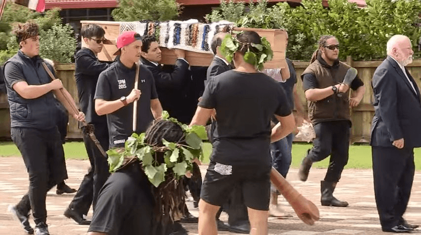 The tangi for Ranginui Walker at Orākei marae