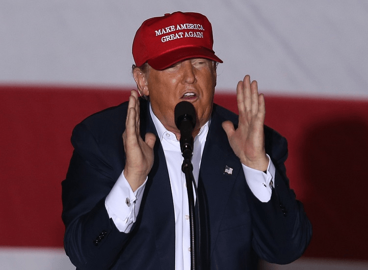 Donald Trump at a rally on March 13, 2016 in Boca Raton, Florida.