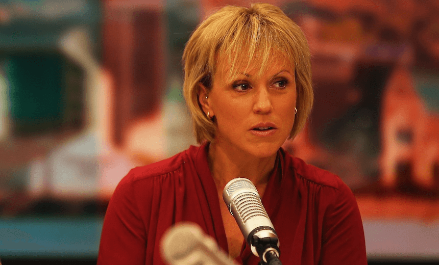Hilary Barry on launch day for Paul Henry (Photo by Hannah Peters/Getty Images the Paul Henry Show) 
