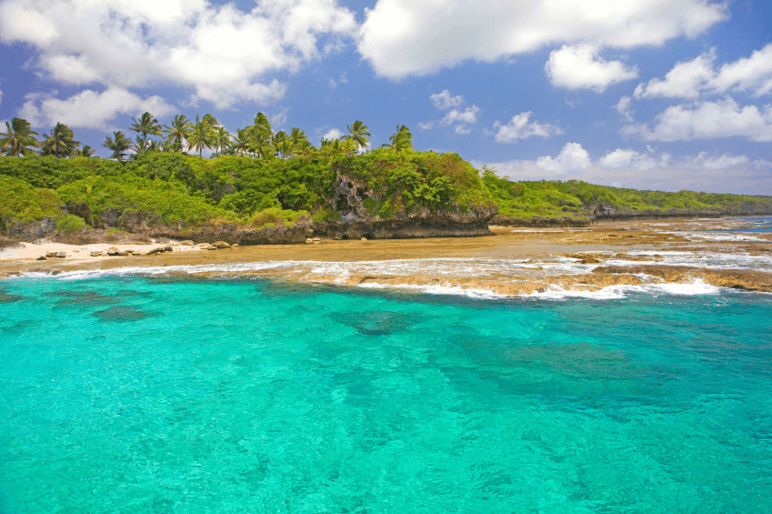 The coastline of Alofi, Niue. 
