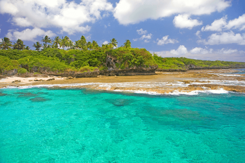 The coastline of Alofi, Niue.