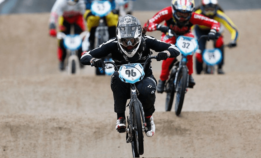 ZOLDER, BELGIUM – JULY 25:  Sarah Walker #96 of New Zealand competes in the Women Elite qualifying motos during day 5 of the UCI BMX World Championships at  on July 25, 2015 in Zolder, Belgium.  (Photo by Dean Mouhtaropoulos/Getty Images) 
