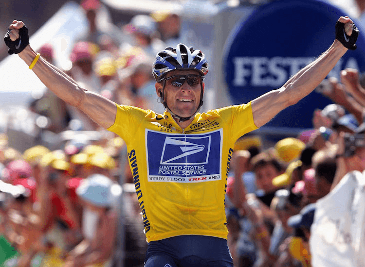 Lance Armstrong wins stage 17 of the Tour de France, 2004 (Photo: Getty)