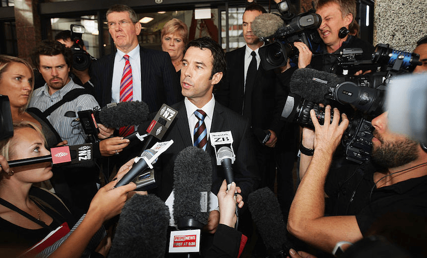 Tony Veitch Appears In Auckland District Court on April 16, 2009. (Photo: Getty) 
