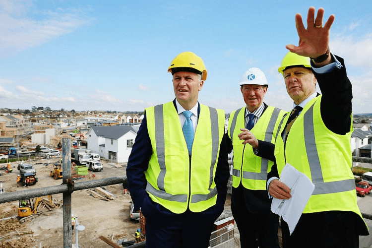 John Key and Nick Smith google a solution to the housing crisis (Photo by Hannah Peters/Getty Images)