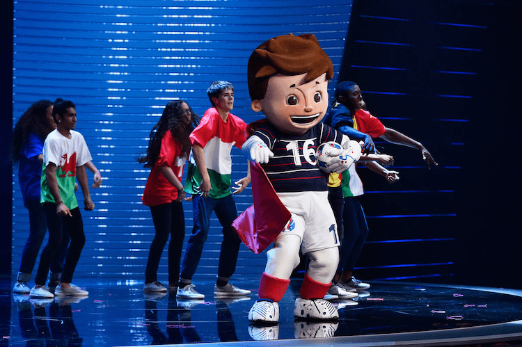 EURO 2016 official mascot 'Super Victor'.  (Photo by Pascal Le Segretain/Getty Images)