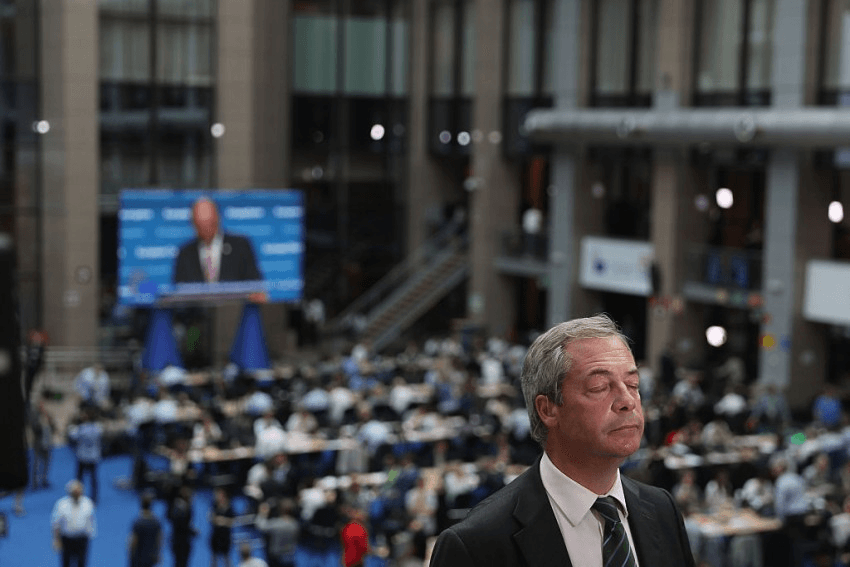 Leave campaigner and Ukip leader Nigel Farage at a European Council Meeting in Brussels following the vote.