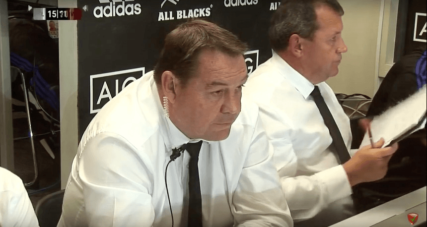 Steve Hansen and his assistant turned head coach Ian Foster  
