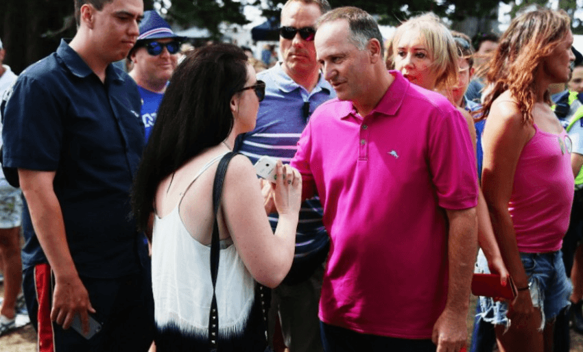 John Key at the Big Gay Out on February 14, 2016 in Auckland, New Zealand.