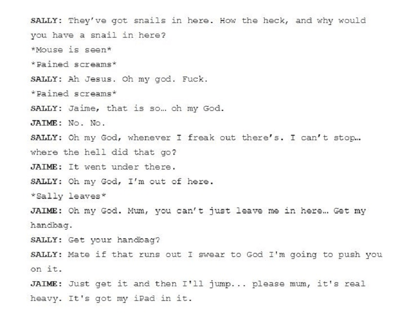 A FULL TRANSCRIPT OF THE MOUSE SCENE FROM THE RIDGES