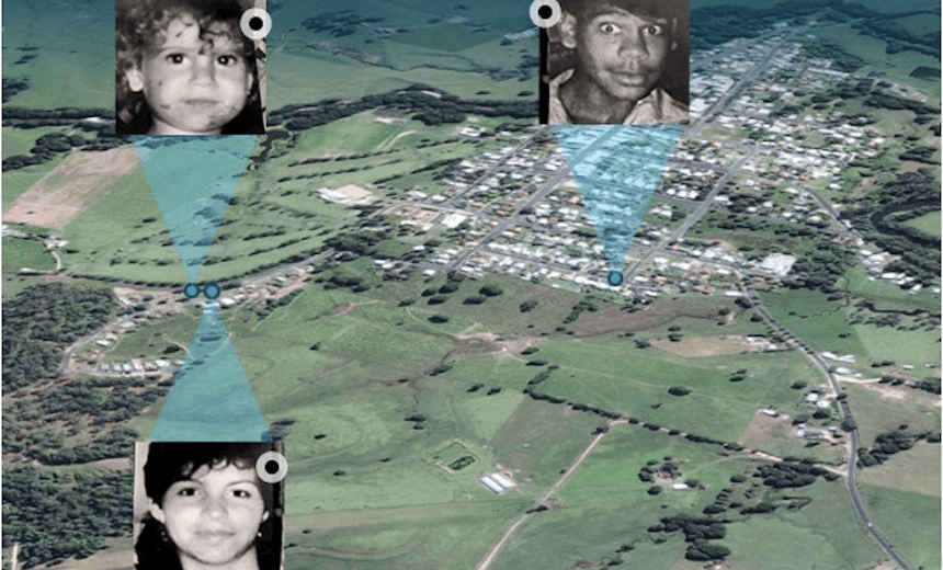 The locations from which the children disappeared (image credit: The Australian) 
