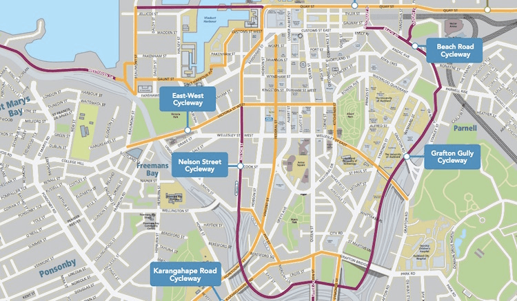 The inner city cycle paths which have sprung up post-super city