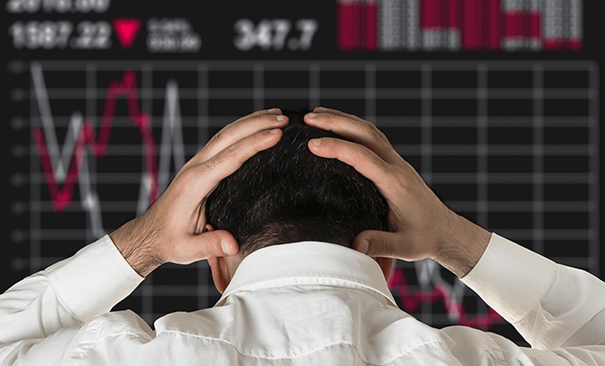 broker business stock market crash global crisis