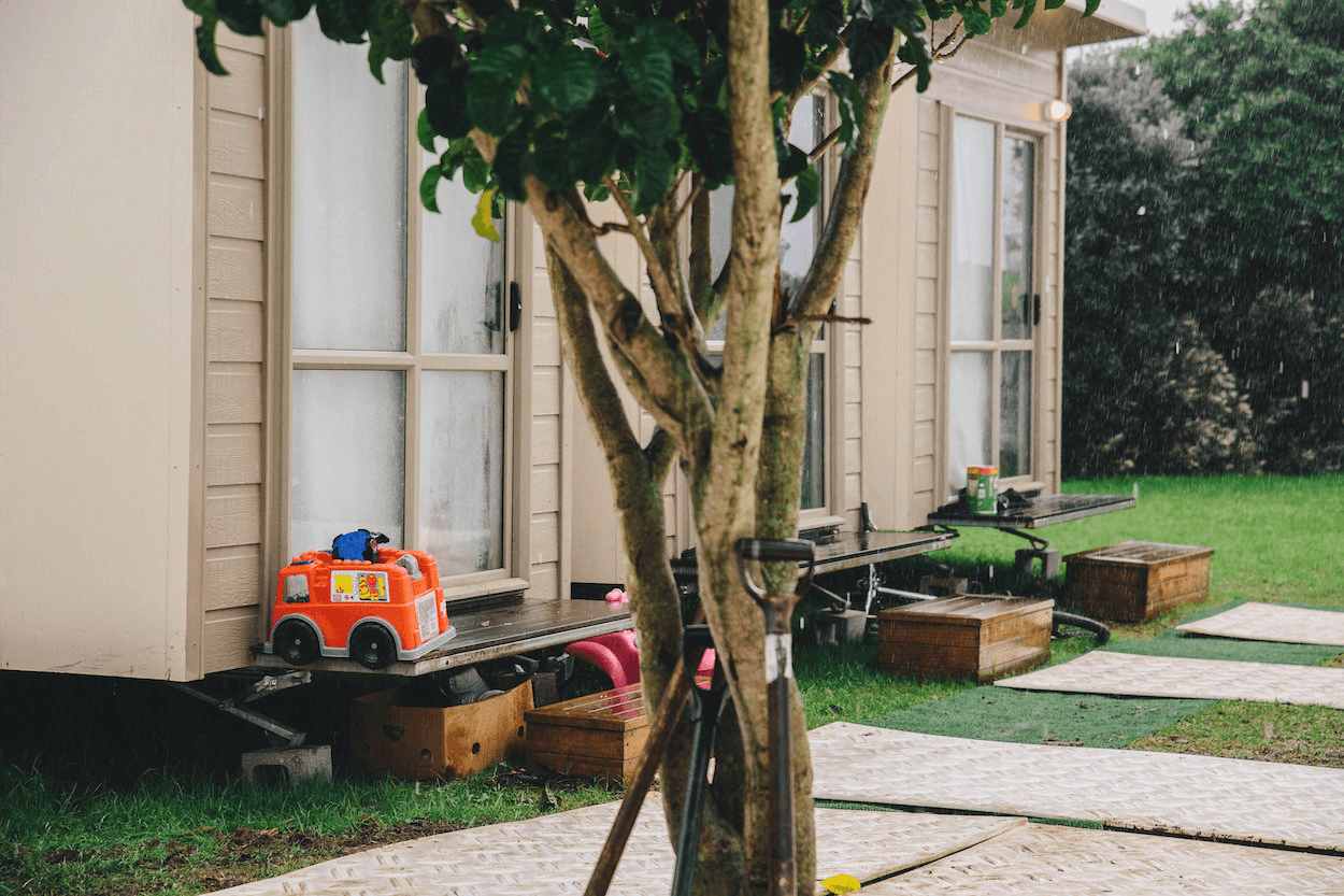 Temporary offices acting as temporary homes (Photo credit: Qiane Matata-Sipu)