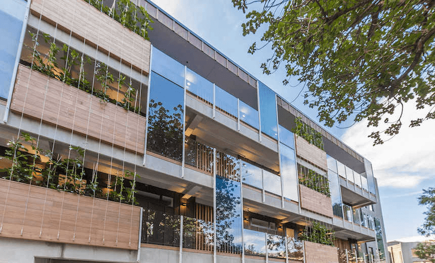 Ockham-designed apartments in Eden Terrace of the type which should rationally carpet our transport corridors (Image: Ockham)