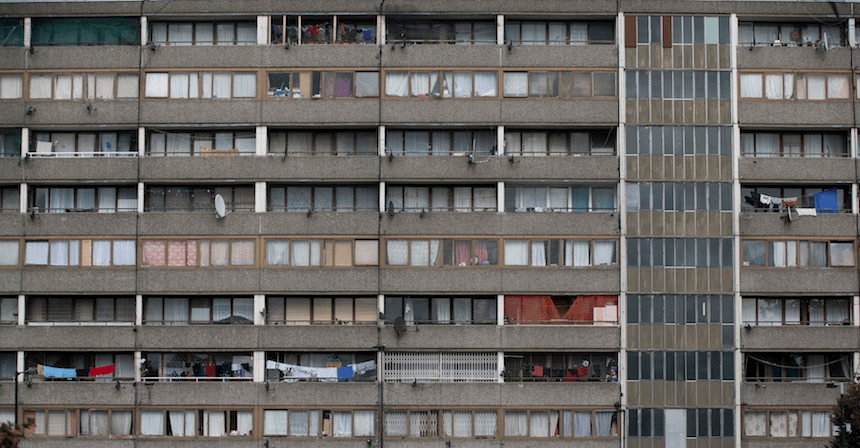 A residential tower block in Southwark, south London. (Oli Scarff/Getty Images)