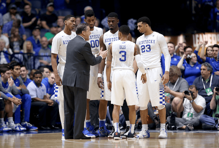 John Calipari lead the Wildcats to the second round of the 2016 NCAA Tournament. (Photo by Andy Lyons/Getty Images)