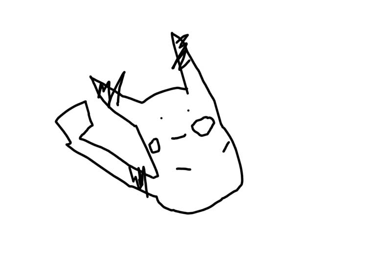 Pikachu portrait by James Roque age 9