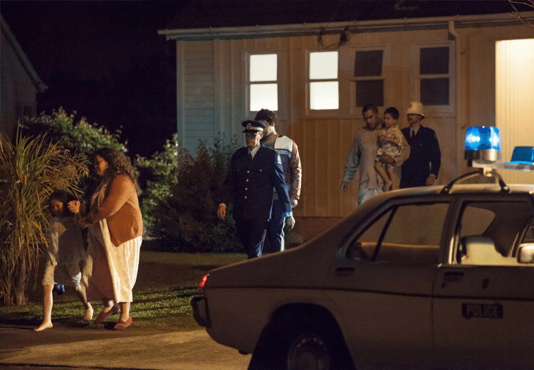 Ted and the gang witness a South Auckland dawn raid in Series 1 