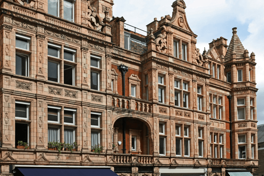 Flats in Mayfair, central London. Yes it's an apartment building but unless you are a part of a polyamorous throuple consisting of an accountant, Supreme Court Justice and a heart surgeon, you can't afford to live here. (Photo: iStock)