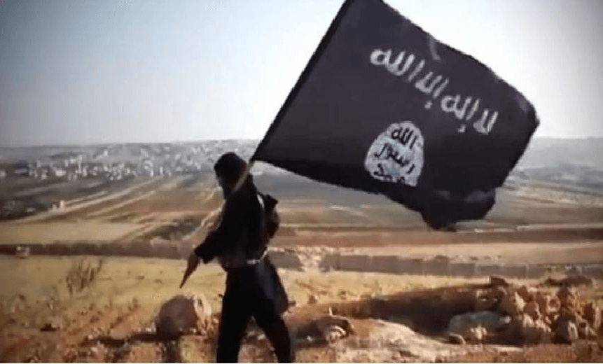 A still from an ISIS propaganda video 
