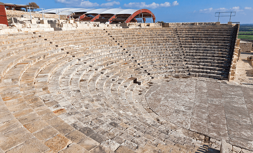 Ancient Greco-Roman theater in Kourion, Cyprus 
