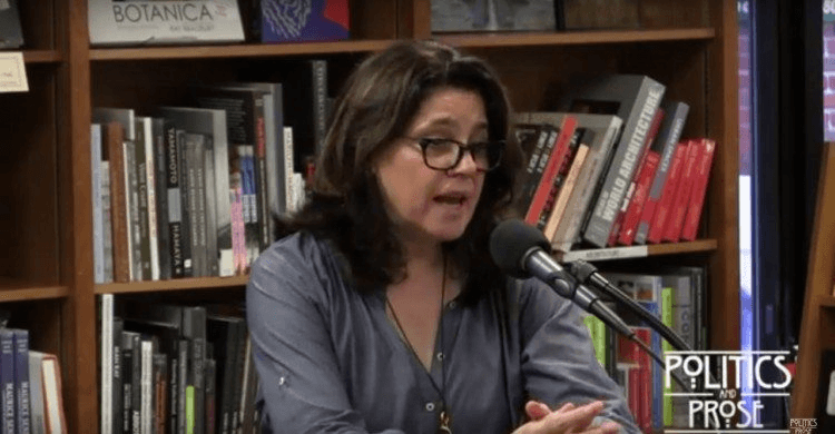 Cathleen Schine speaks at a poetry event (Screenshot: Youtube)