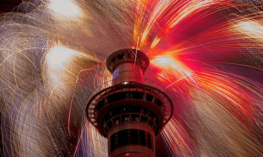 The Sky Tower responds to news that Auckland could be OK after all. (Photo by Dave Rowland/Getty Images)