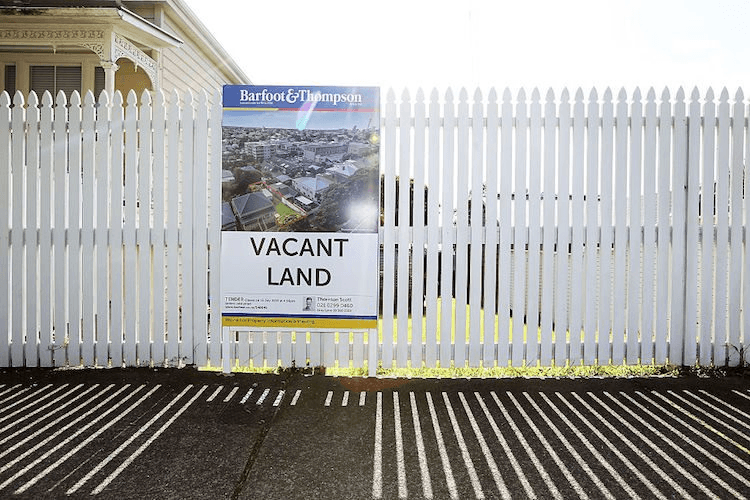 A 12m wide plot of land in Ponsonby, listed at $840,000 in July of 2015. (Photo by Fiona Goodall/Getty Images)