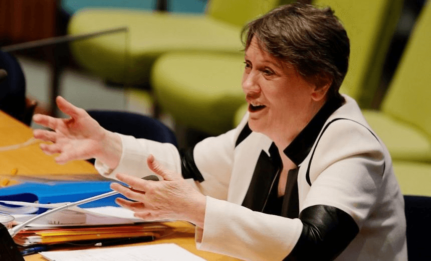 Not over yet: Helen Clark addresses the UN General Assembly (Photo by Eduardo Munoz Alvarez/Getty Images) 
