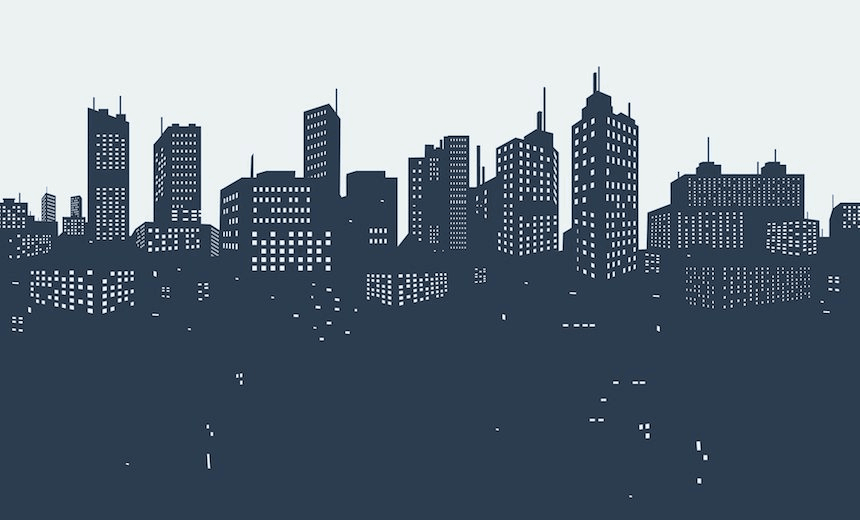 Silhouette background city