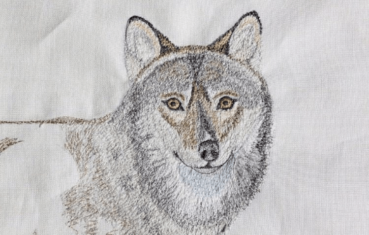 Embroider a wolf if you feel like it