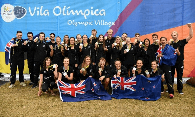 Most of New Zealand's medallists in Rio (Photo by Ross Kinnaird/Getty Images)