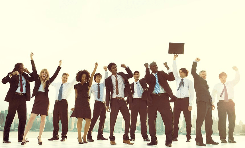 Business People New York Celebration Concept 
