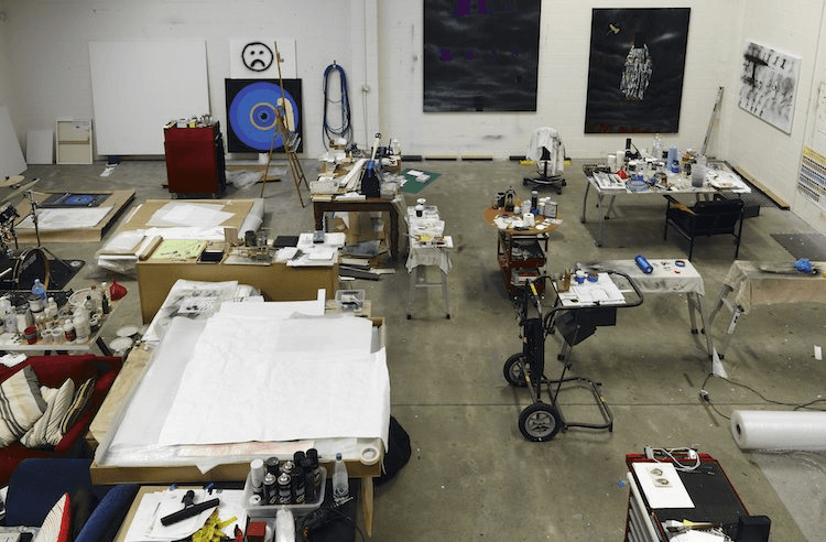 Becky Nunes, Shane Cotton’s Palmerston North studio, 2016. 