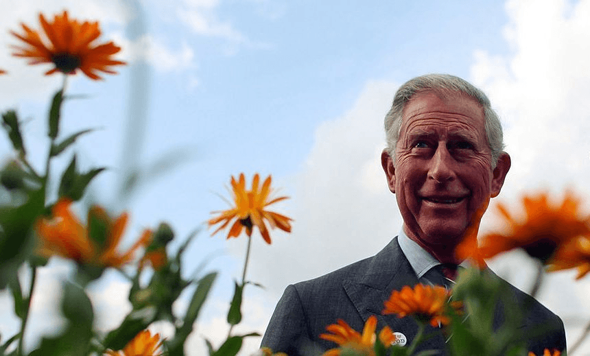 NZ’s next head of state and some flowers. (Photo by Christopher Furlong/Getty Images) 

