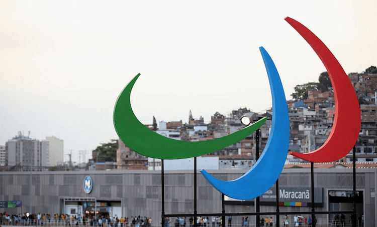 The Paralympic Symbol ahead of the Opening Ceremony of the Rio 2016 Paralympic Games at Maracana Stadium (Photo by Friedemann Vogel/Getty Images)