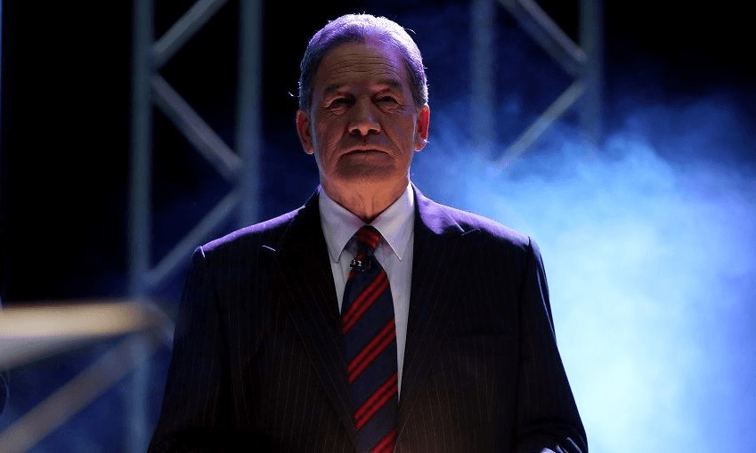 Winston Peters returns to the stage. Photo: Getty Images 
