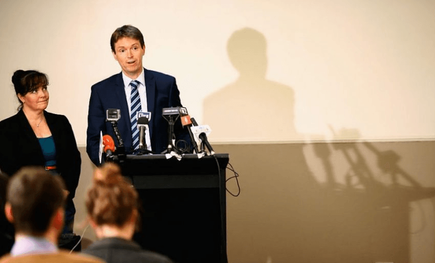 Colin Craig announces legal action, which prompted Jordan Williams to launch legal action. Photo: Phil Walter/Getty