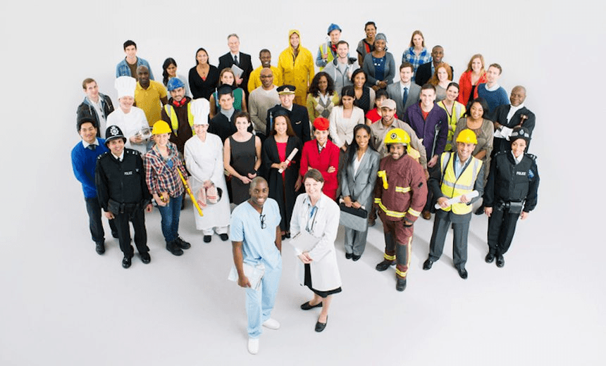 Portrait of confident workforce