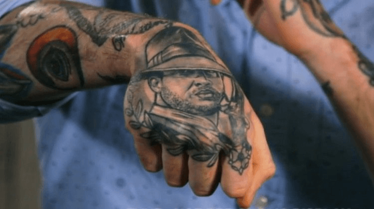 The man with the Tom Hardy tattoo